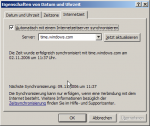 Zeitsynchronisierung bei Windows XP